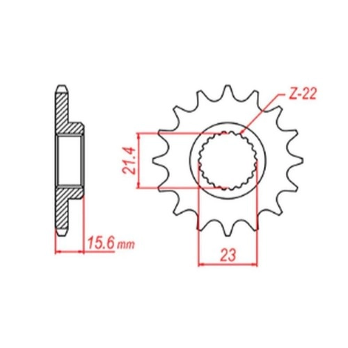 Зірка передня MTX Parts 10-2NX-15