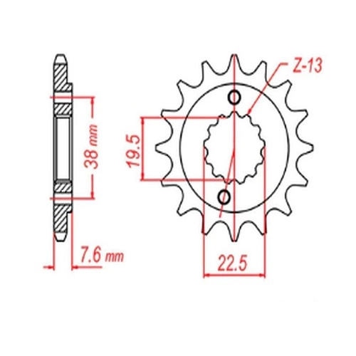 Звезда передняя MTX Parts 10-401-13