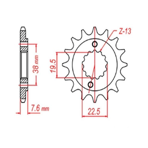 Зірка передня MTX Parts 10-401-14