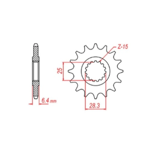 Зірка передня MTX Parts 10-592-14