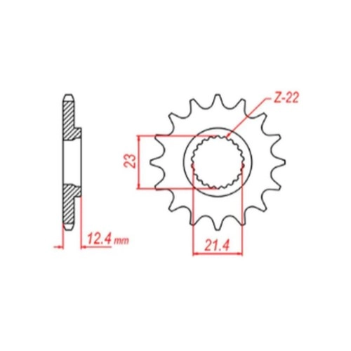 Зірка передня MTX Parts 10-594-15
