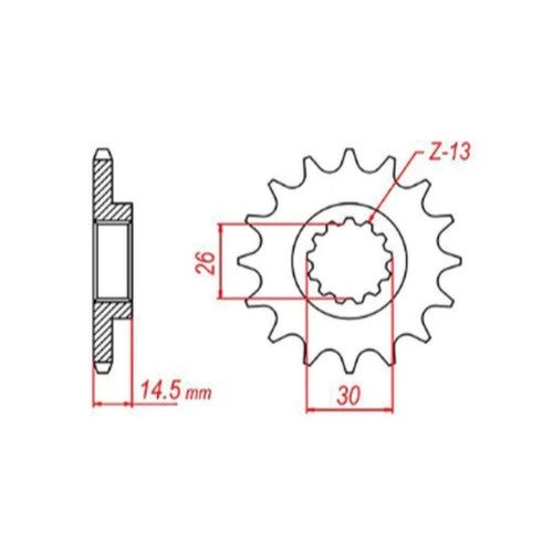 Звезда передняя MTX Parts 10-6KS-13