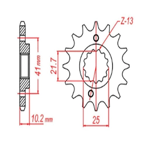 Зірка передня MTX Parts 10-9MN-15