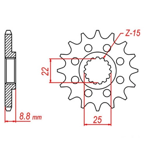 Зірка передня MTX Parts 10-KT1-12