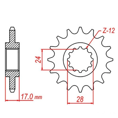Зірка передня MTX Parts 10-MN4-15