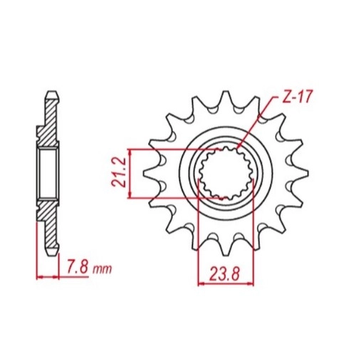 Зірка передня MTX Parts 10H-1344-13