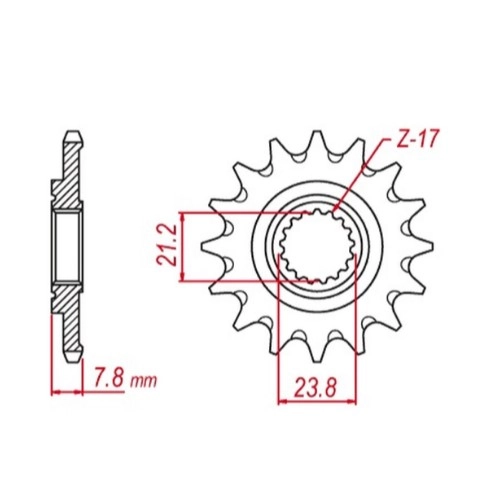 Зірка передня MTX Parts 10H-1344-14