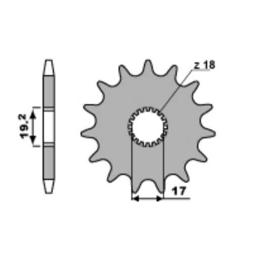 Зірка передня PBR 515.11 18NC