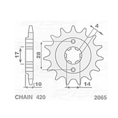 Зірка передня Sifam 206513S