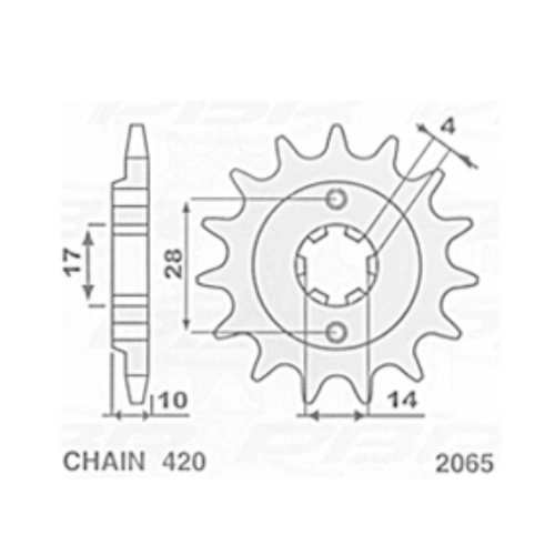 Зірка передня Sifam 206515S