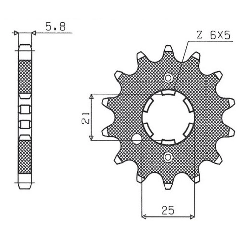 Зірка передня Sunstar 38115