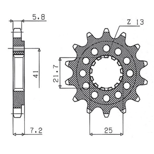 Зірка передня Sunstar 39616