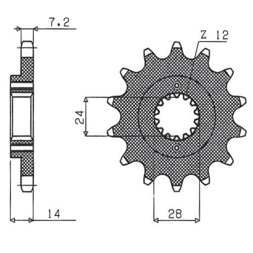 Зірка передня Sunstar 42015