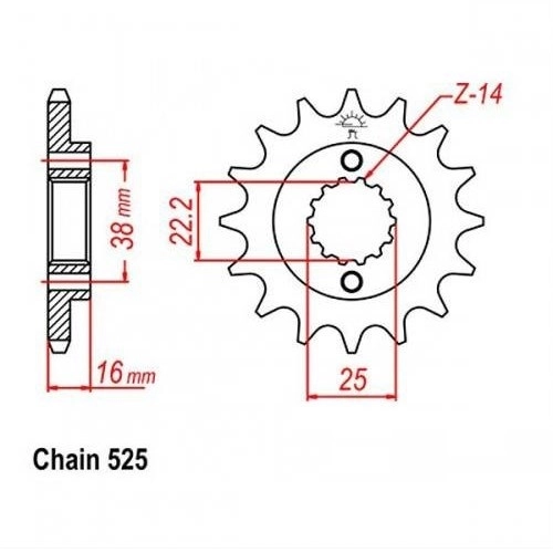 Зірка передня CHT JTH2050.15