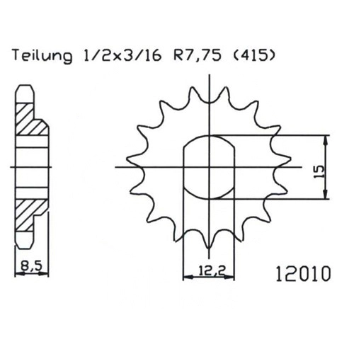 Зірка передня Esjot 50-12010.11