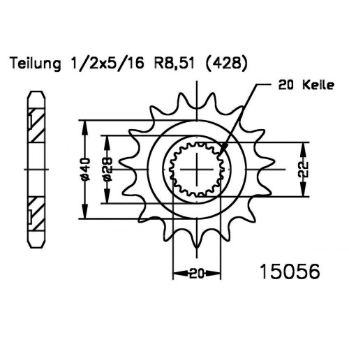 Зірка передня Esjot 50-15056-14
