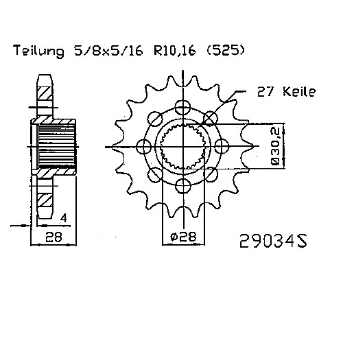 Зірка передня Esjot 50-29034.18