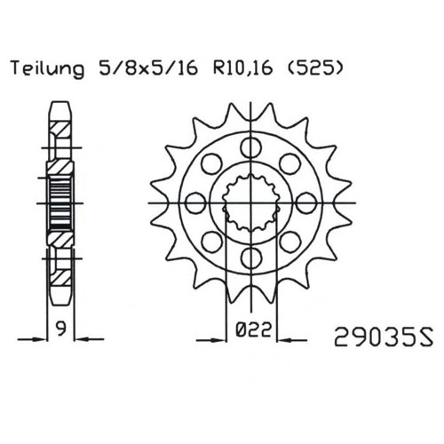 Зірка передня Esjot 50-29035.16