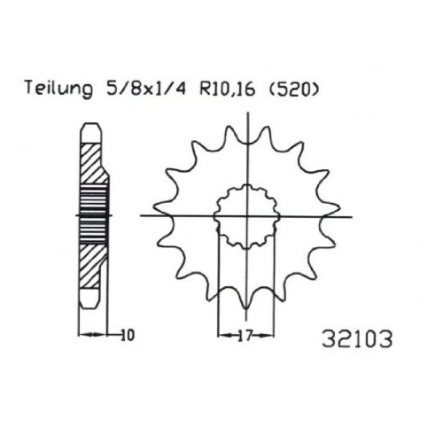 Зірка передня Esjot 50-32103.12