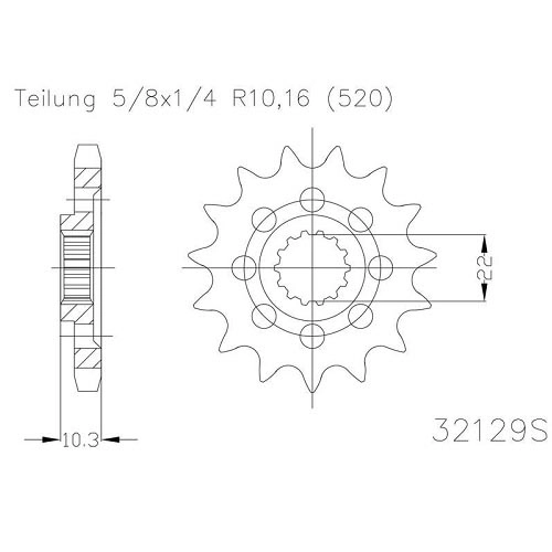 Зірка передня Esjot 50-32129.13S