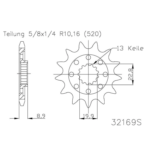 Зірка передня Esjot 50-32169.14