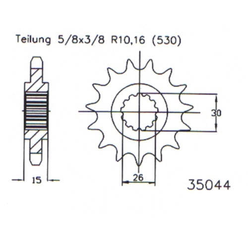 Зірка передня Esjot 50-35044.16