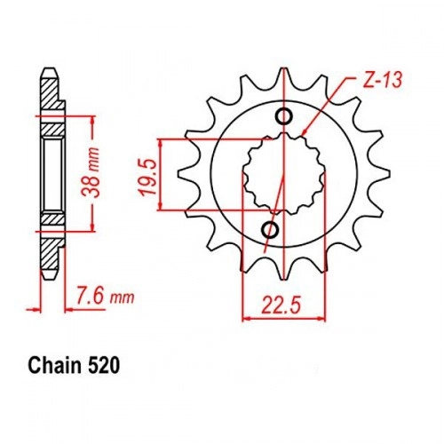Зірка передня Grosskopf 2116.14