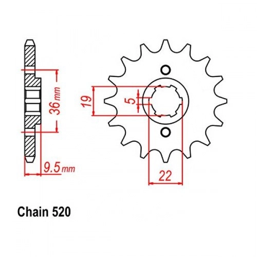 Зірка передня Grosskopf 337.14