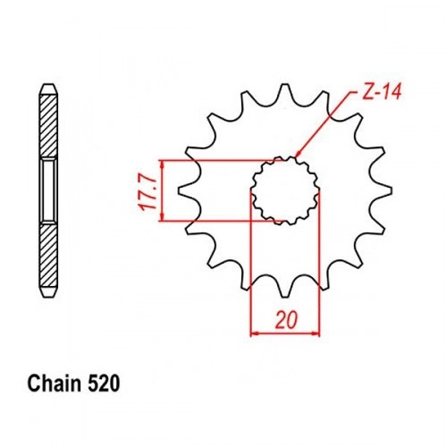 Зірка передня Grosskopf 440.14