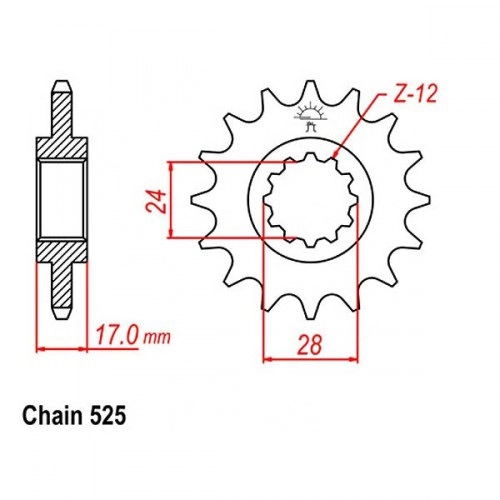 Зірка передня JR RMC1371.14