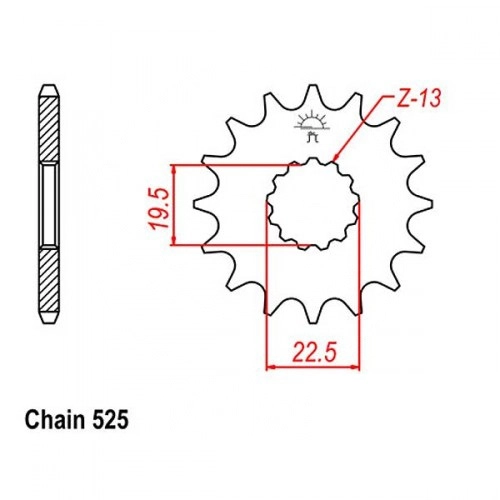 Зірка передня JR RMC433.14