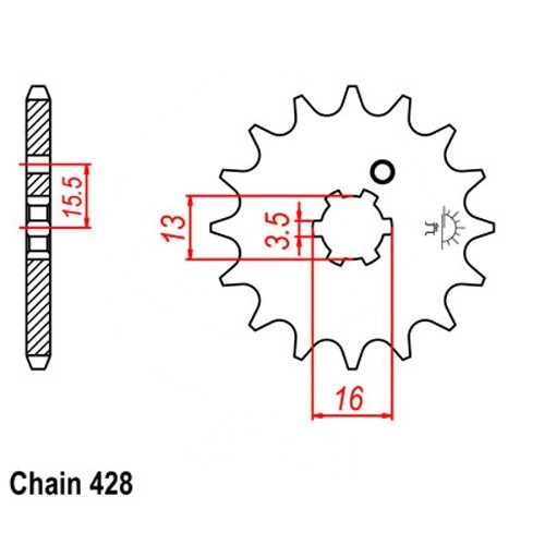 Зірка передня JR RMC542.13
