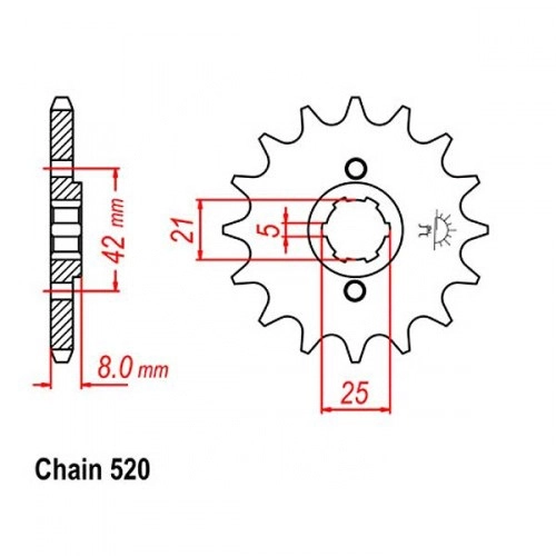 Зірка передня JR RMC575.14