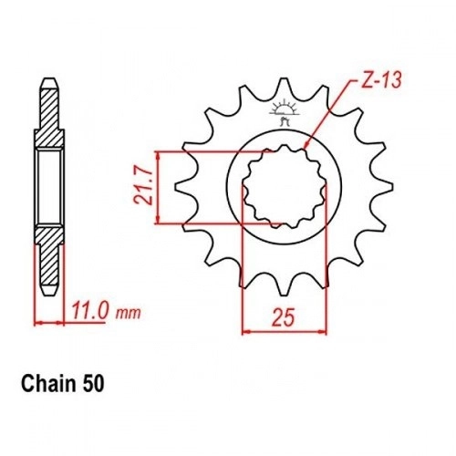 Зірка передня JR RMC580.17
