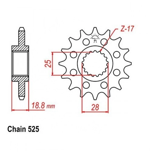 Зірка передня JR RMC704.15