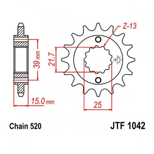 Зірка передня JT JTF1042.15