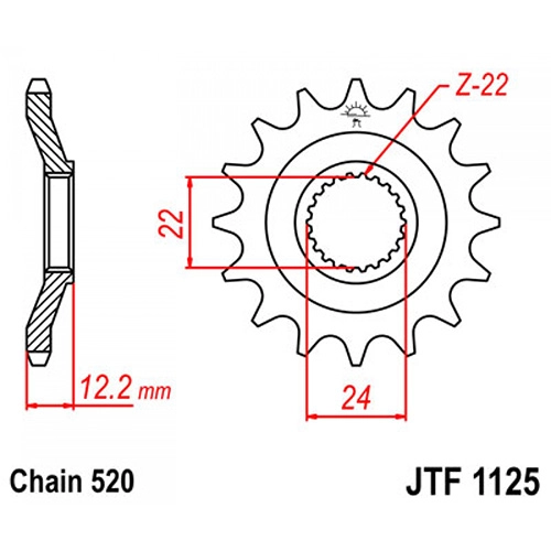 Зірка передня JT JTF1125.15