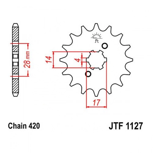 Зірка передня JT JTF1127.12
