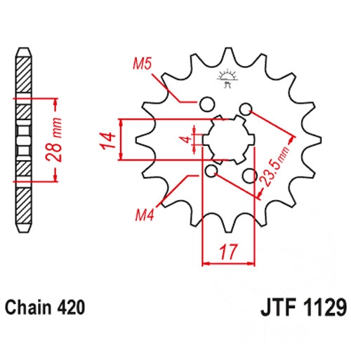 Зірка передня JT JTF1129.15