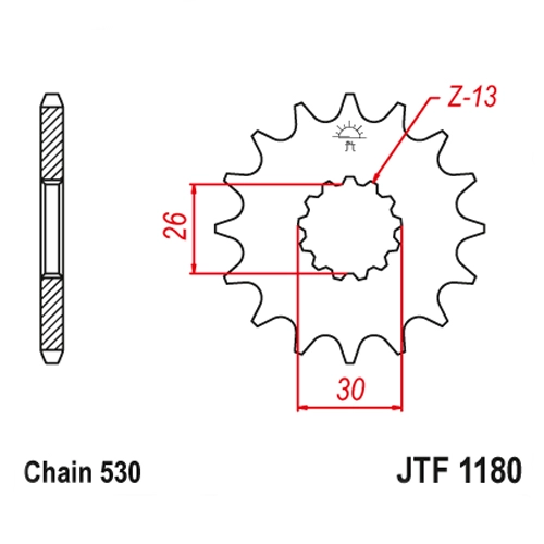 Зірка передня JT JTF1180.17RB