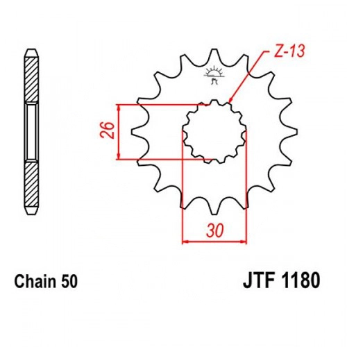 Зірка передня JT JTF1180.18