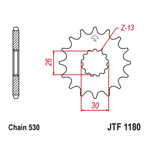 Зірка передня JT JTF1180.18RB