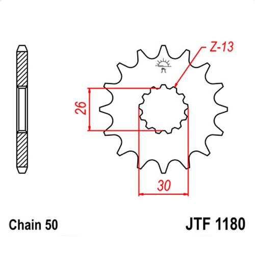 Зірка передня JT JTF1180.19RB