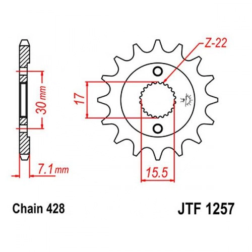 Зірка передня JT JTF1257.14
