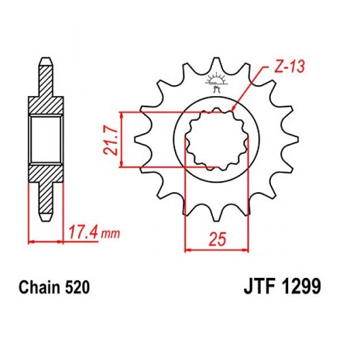 Зірка передня JT JTF1299.14