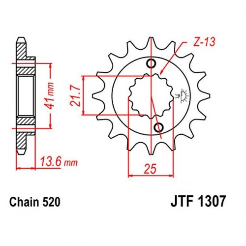 Зірка передня JT JTF1307.15
