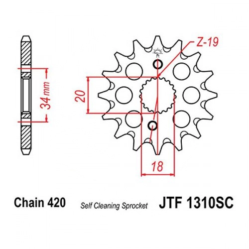 Зірка передня JT JTF1310.15