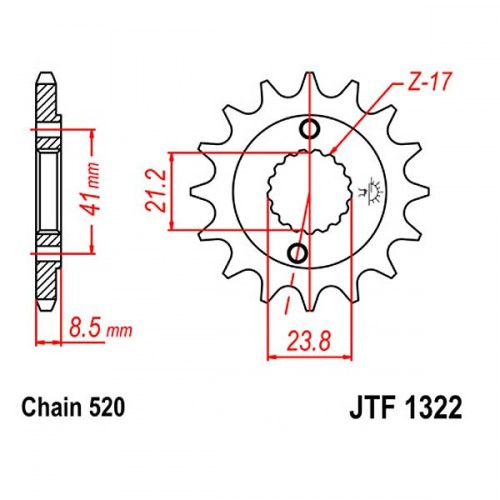 Зірка передня JT JTF1322.13