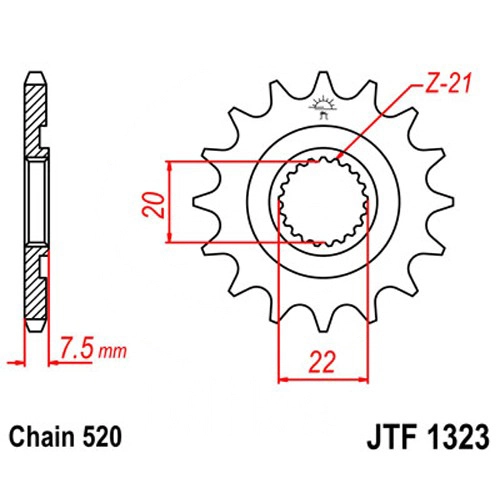 Зірка передня JT JTF1323.12