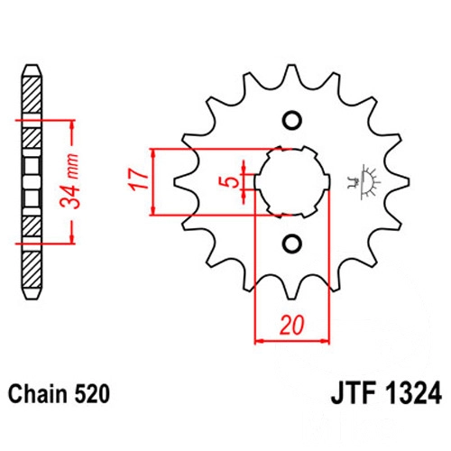 Зірка передня JT JTF1324.11